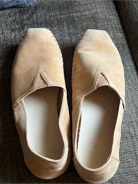 TOMS women’s Slip-On Suede Loafers in Tan